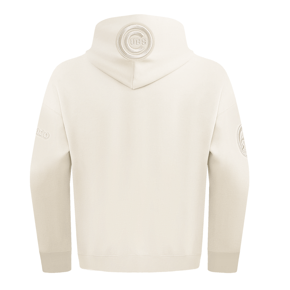 MLB CHICAGO CUBS NEUTRAL MEN'S DROP SHOULDER PO HOODIE (EGGSHELL)