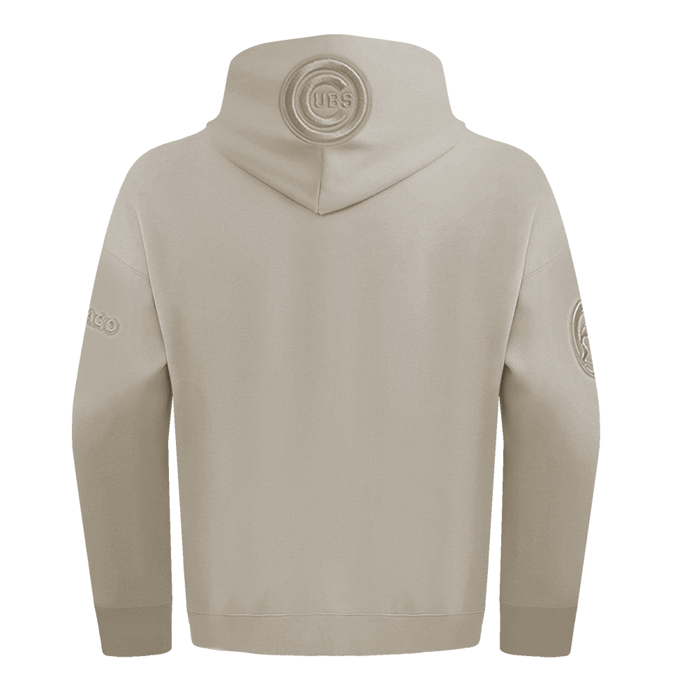 MLB CHICAGO CUBS NEUTRAL MEN'S DROP SHOULDER PO HOODIE (TAUPE)