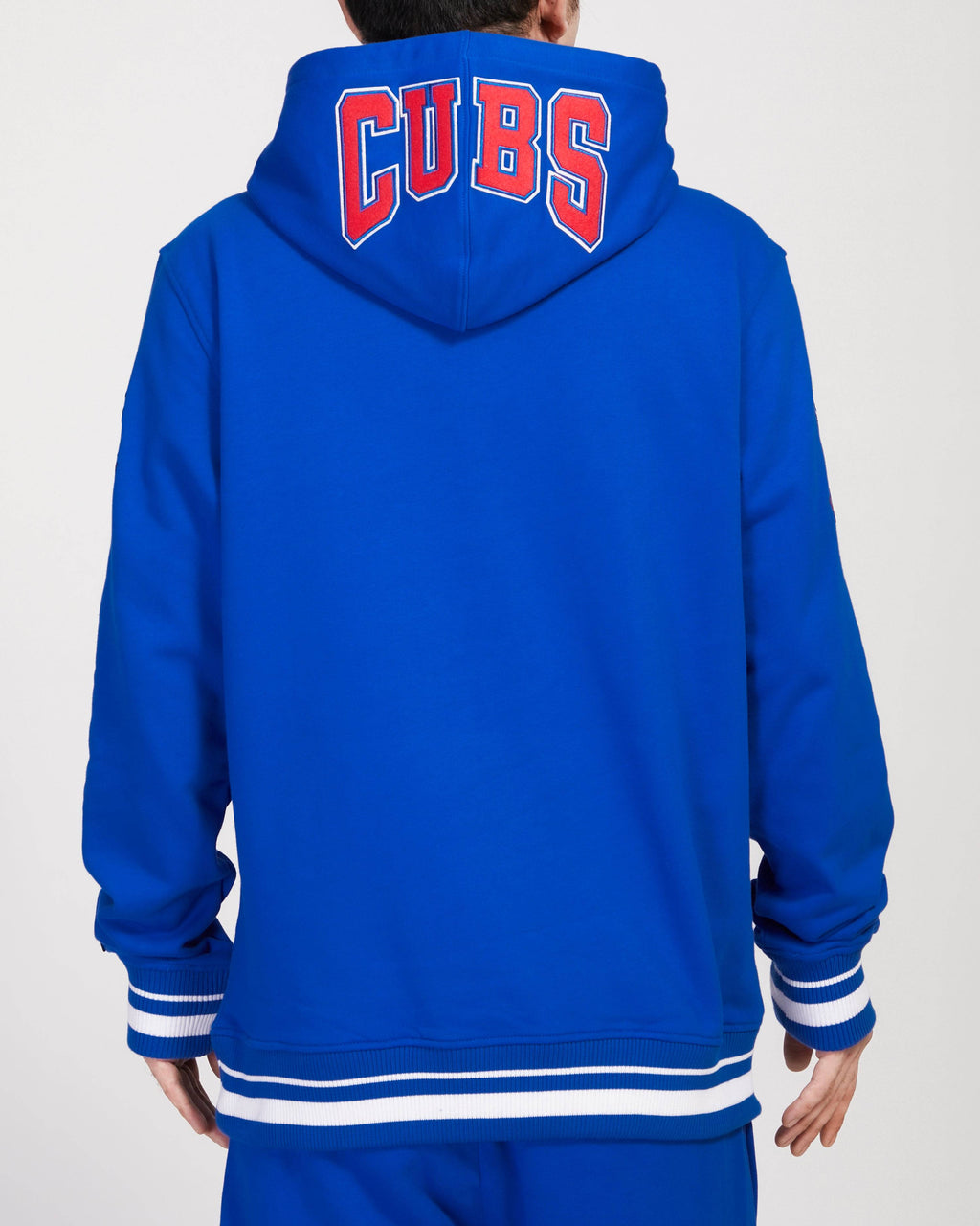MLB CHICAGO CUBS CREST EMBLEM RIB FLC PO HOODIE (ROYAL BLUE)
