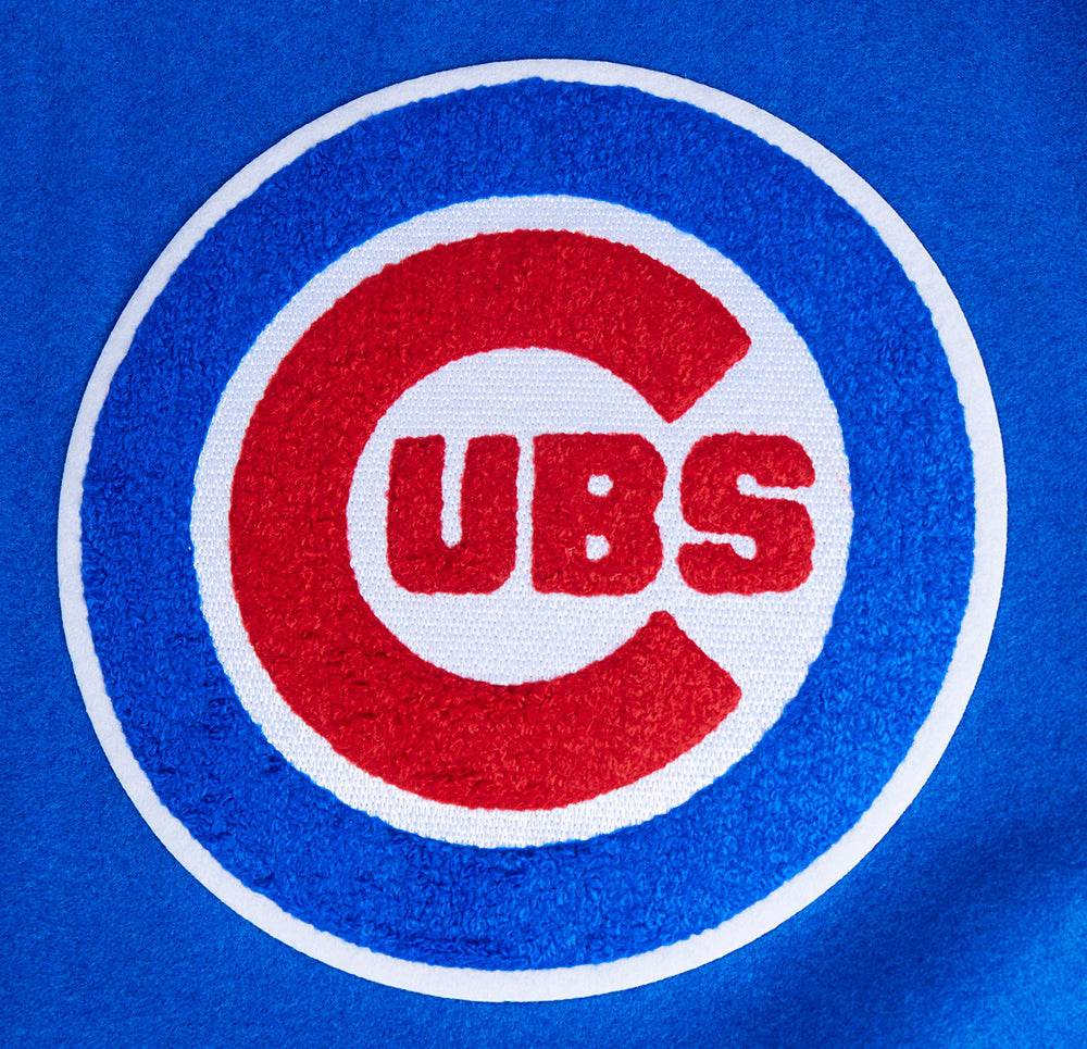 MLB CHICAGO CUBS MASHUP MEN'S RIB WOOL VARSITY JACKET (ROYAL BLUE/RED)