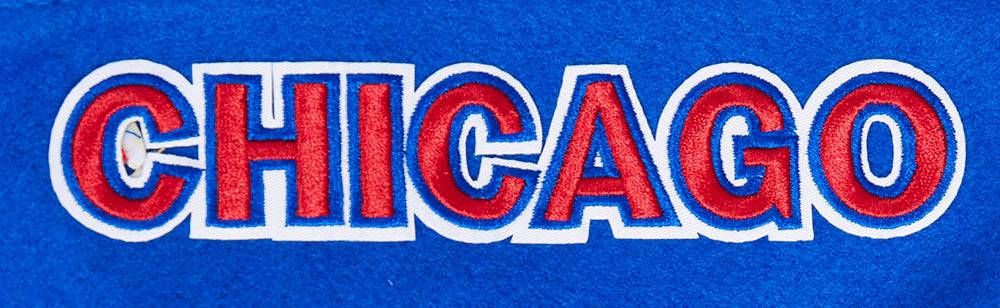 MLB CHICAGO CUBS MASHUP MEN'S RIB WOOL VARSITY JACKET (ROYAL BLUE/RED)