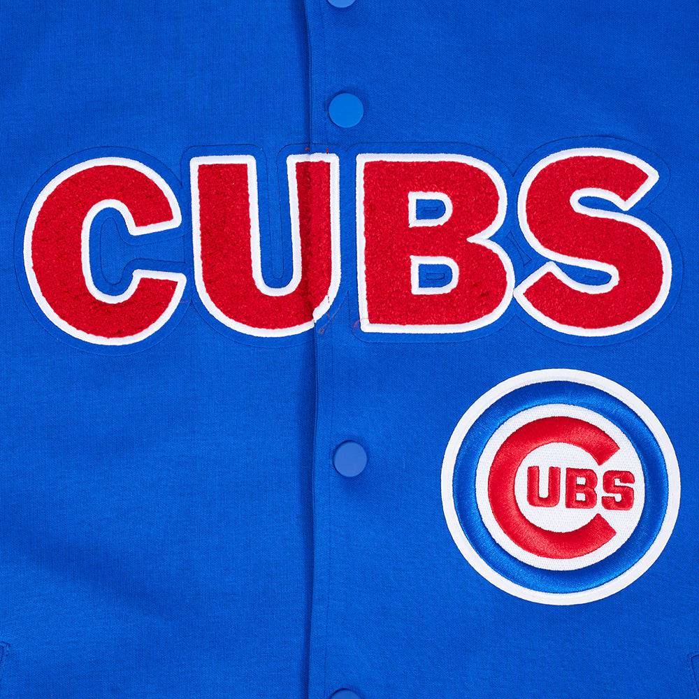 MLB CHICAGO CUBS CURRENT LOGO PRO GAME DAY MEN'S DOUBLE KNIT JACKET (ROYAL BLUE/WHTE/MIDNIGHT NAVY)