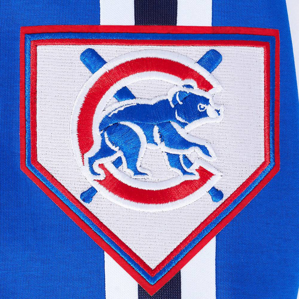 MLB CHICAGO CUBS CURRENT LOGO PRO GAME DAY MEN'S DOUBLE KNIT JACKET (ROYAL BLUE/WHTE/MIDNIGHT NAVY)
