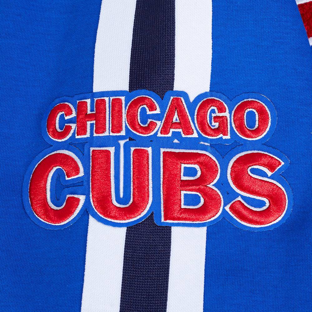 MLB CHICAGO CUBS CURRENT LOGO PRO GAME DAY MEN'S DOUBLE KNIT JACKET (ROYAL BLUE/WHTE/MIDNIGHT NAVY)