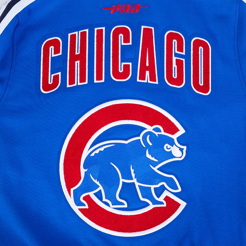 MLB CHICAGO CUBS CURRENT LOGO PRO GAME DAY MEN'S DOUBLE KNIT JACKET (ROYAL BLUE/WHTE/MIDNIGHT NAVY)