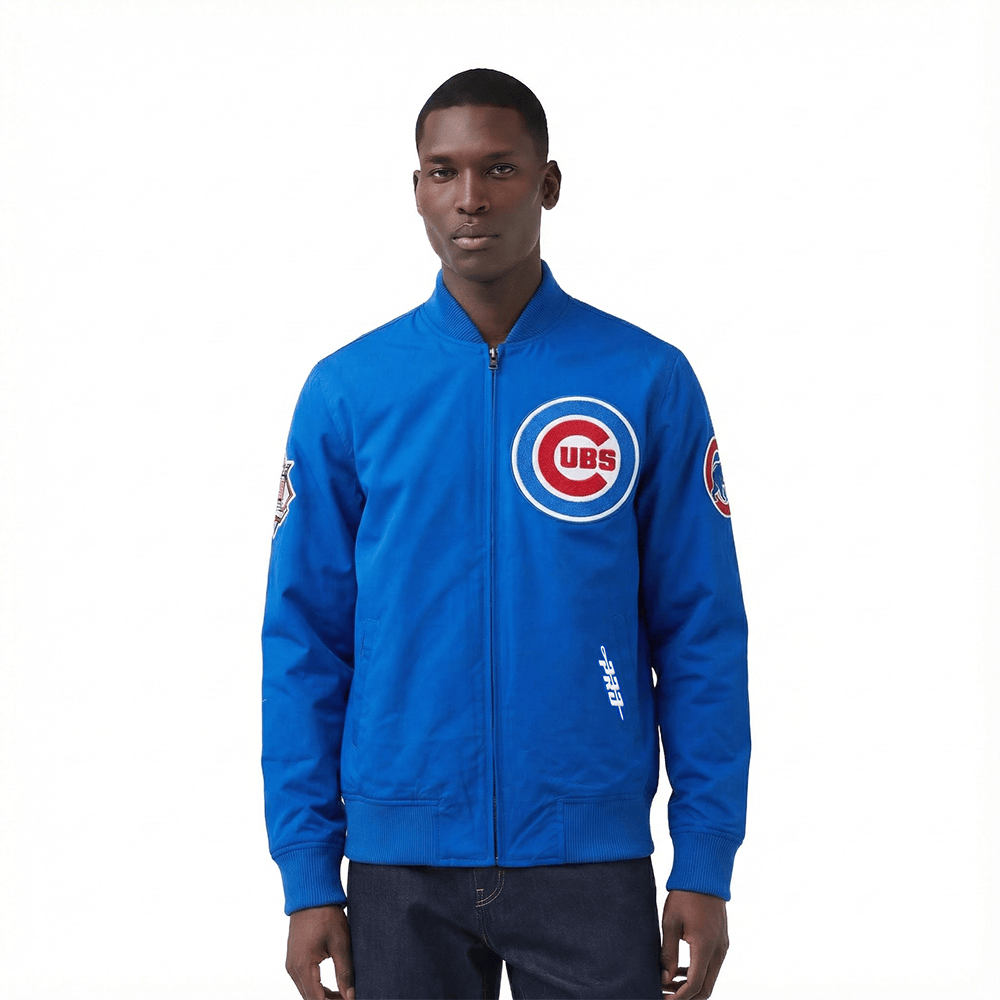 MLB CHICAGO CUBS LIVING LARGE MEN'S TWILL JACKET (ROYAL BLUE)