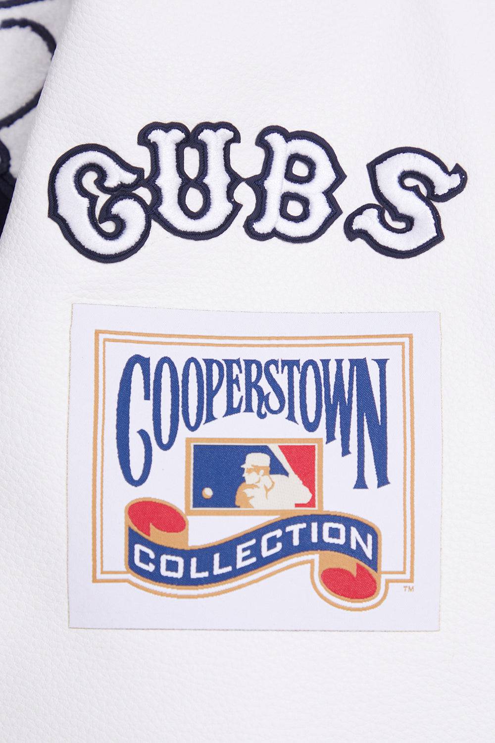 MLB CHICAGO CUBS RETRO CLASSIC MEN'S RIB WOOL VARSITY JACKET (MIDNIGHT NAVY/WHITE)
