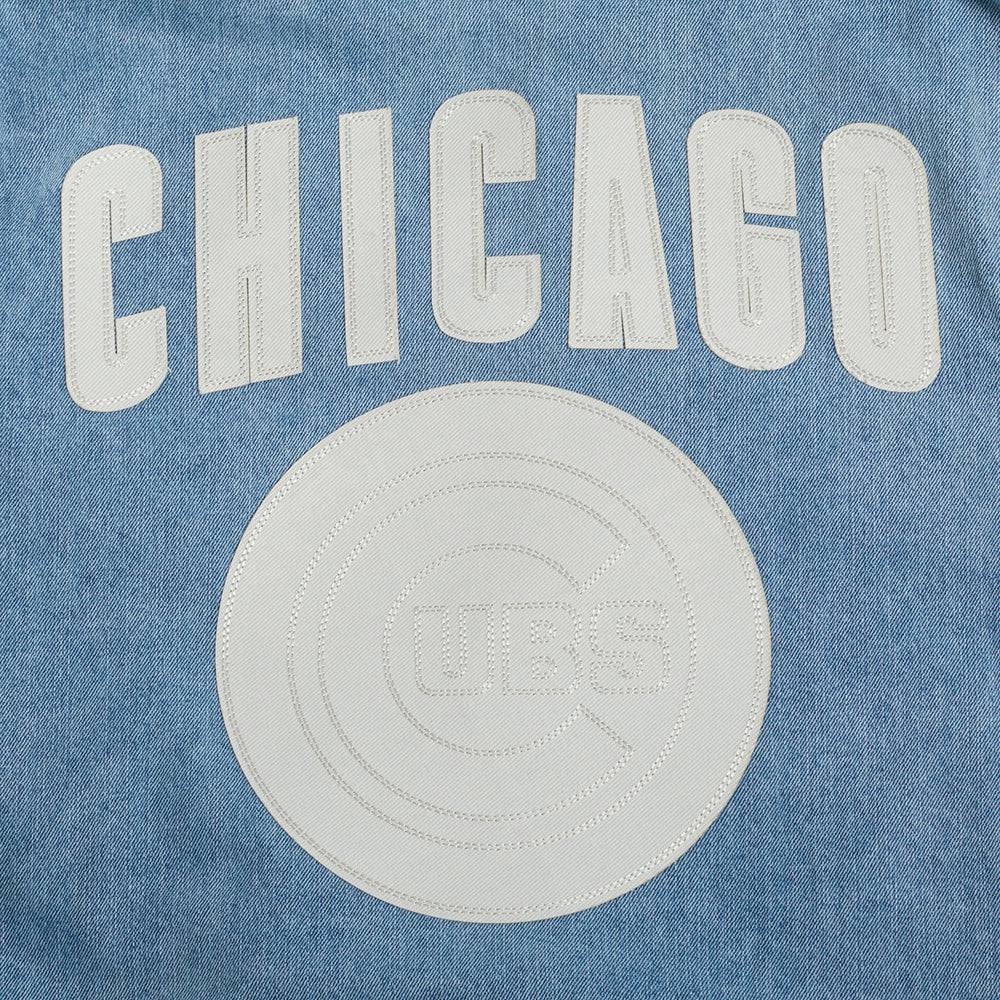 CHAQUETA VARSITY DE DENIM PARA HOMBRE MLB CHICAGO CUBS VARSITY BLUES (DENIM/LINO)