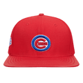 MLB CHICAGO CUBS SCRIPT TAIL WOOL STRAPBACK (RED)