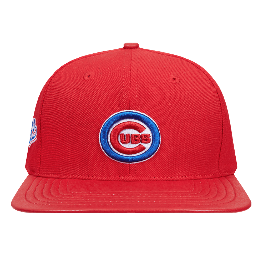 MLB CHICAGO CUBS SCRIPT TAIL WOOL STRAPBACK (RED)