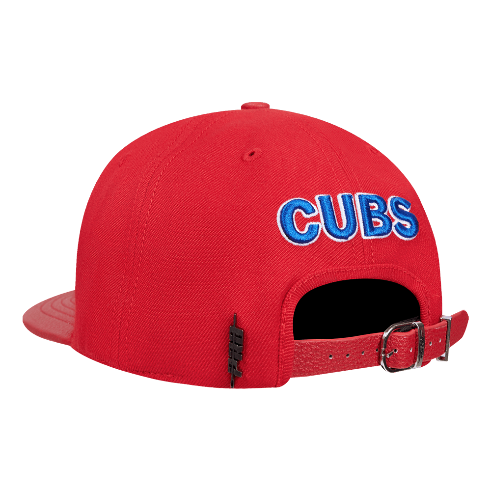 MLB CHICAGO CUBS SCRIPT TAIL WOOL STRAPBACK (RED)