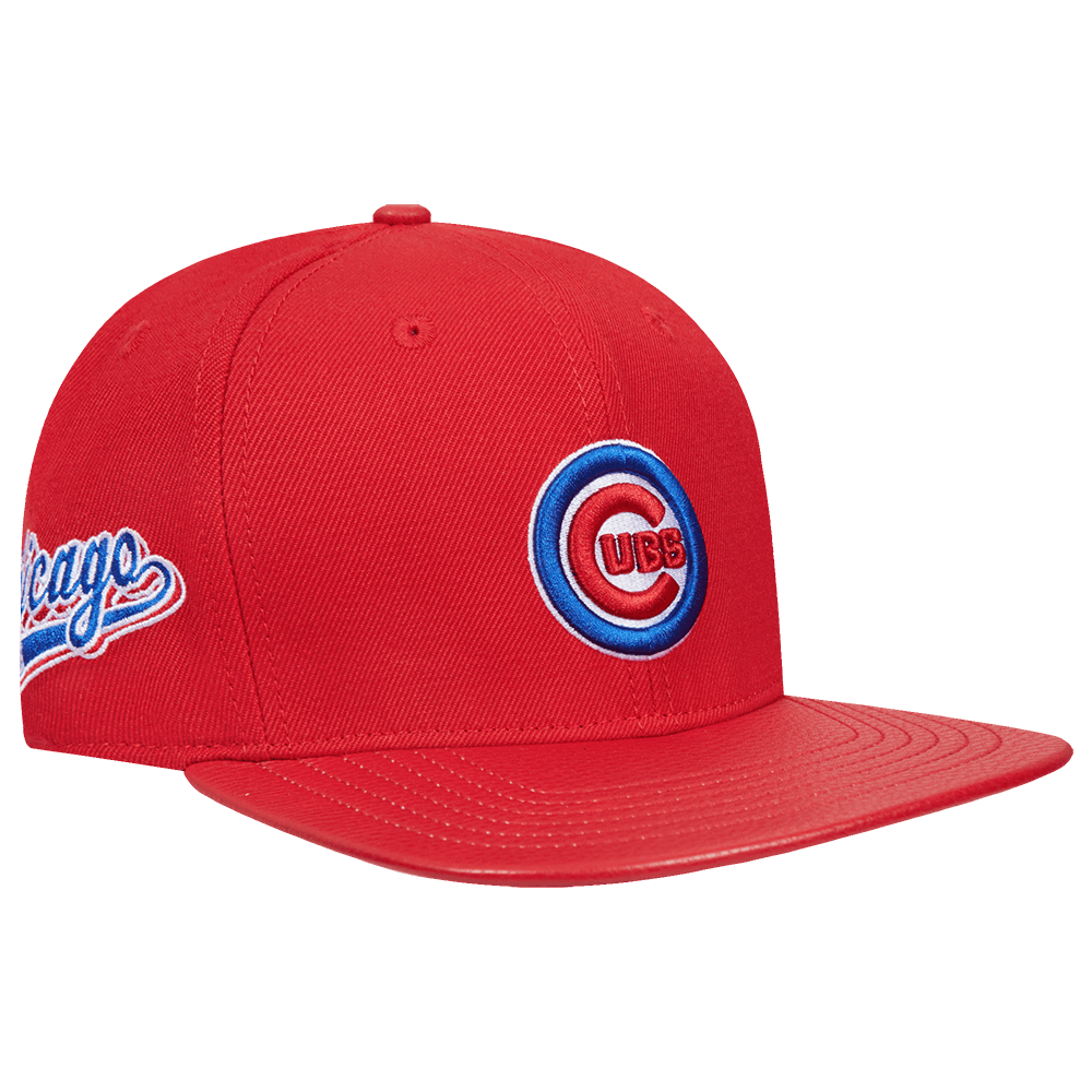 MLB CHICAGO CUBS SCRIPT TAIL WOOL STRAPBACK (RED)
