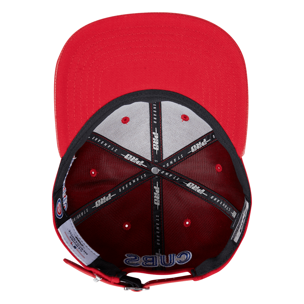 MLB CHICAGO CUBS SCRIPT TAIL WOOL STRAPBACK (RED)