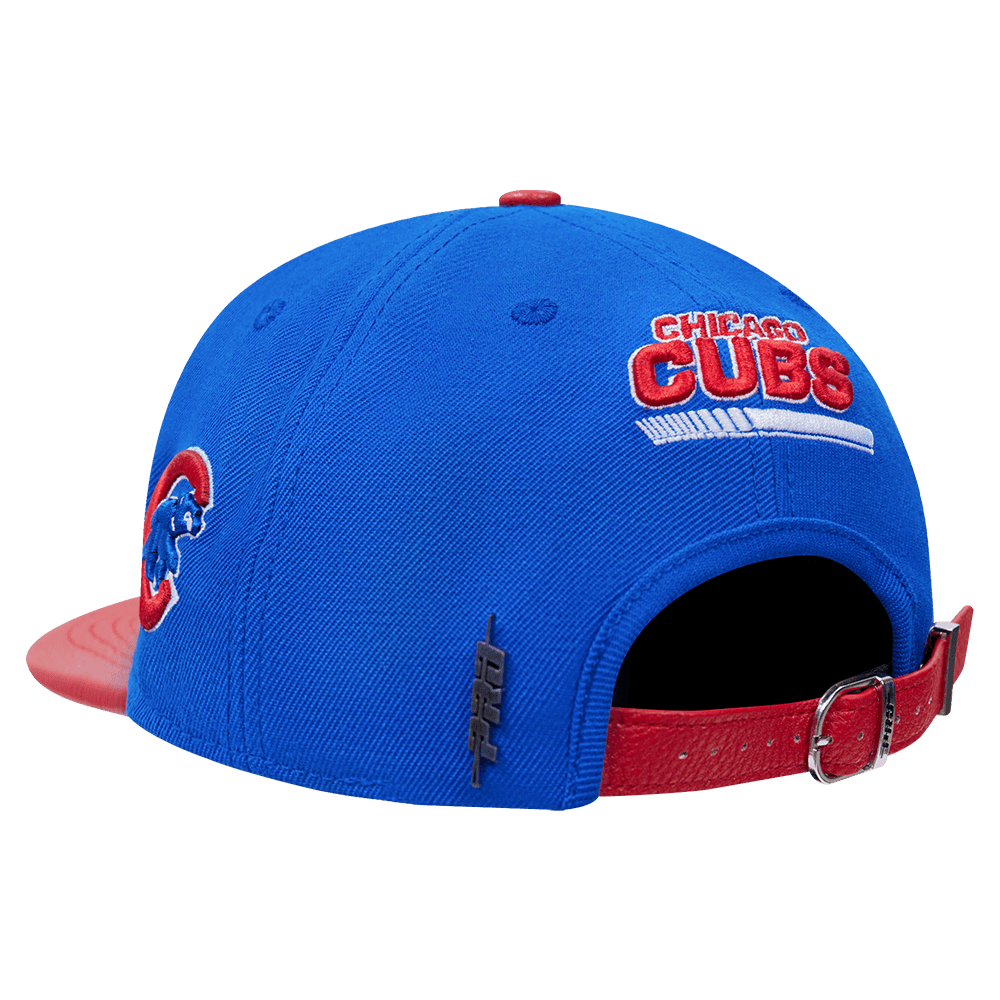 MLB CHICAGO CUBS FAST LANE LOGO WOOL STRAPBACK (ROYAL BLUE)