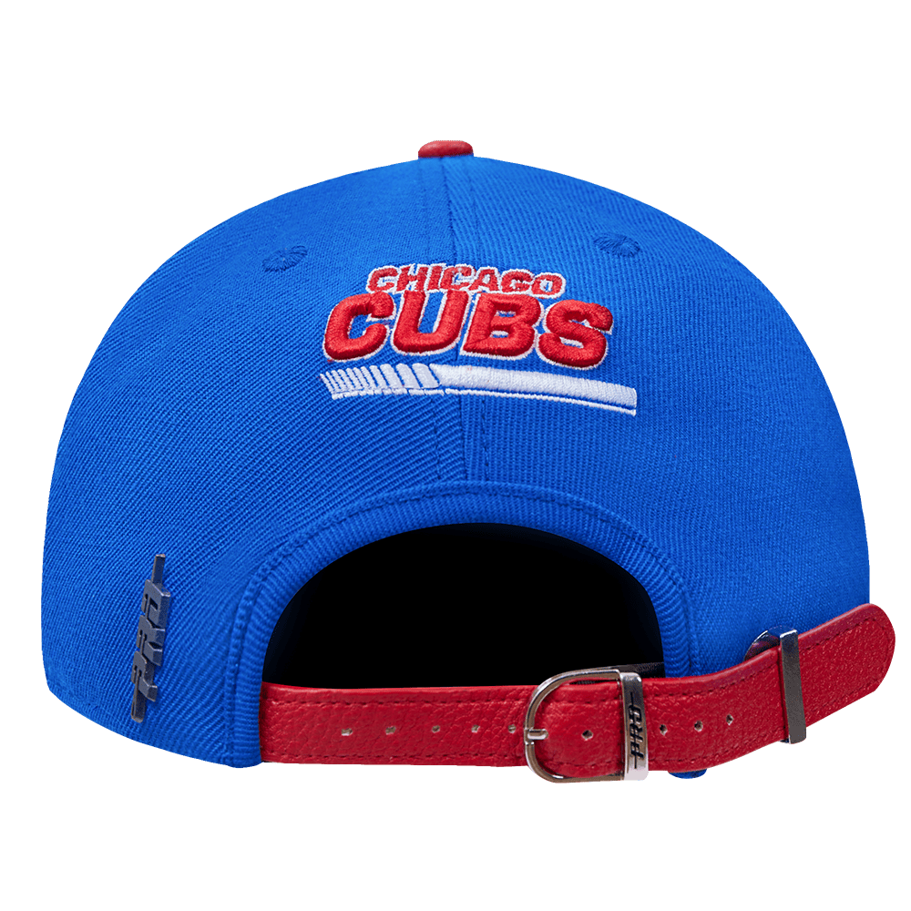 MLB CHICAGO CUBS FAST LANE LOGO WOOL STRAPBACK (ROYAL BLUE)