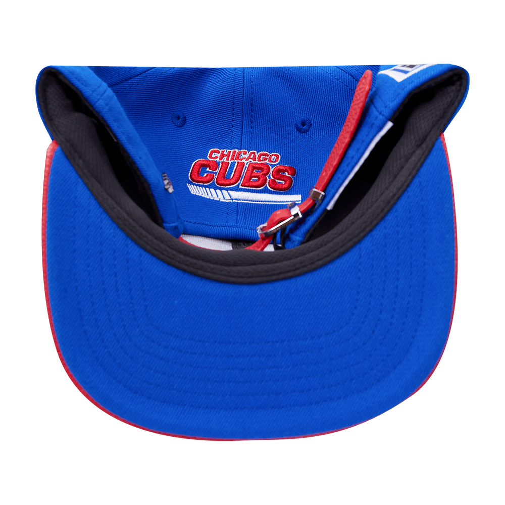 MLB CHICAGO CUBS FAST LANE LOGO WOOL STRAPBACK (ROYAL BLUE)