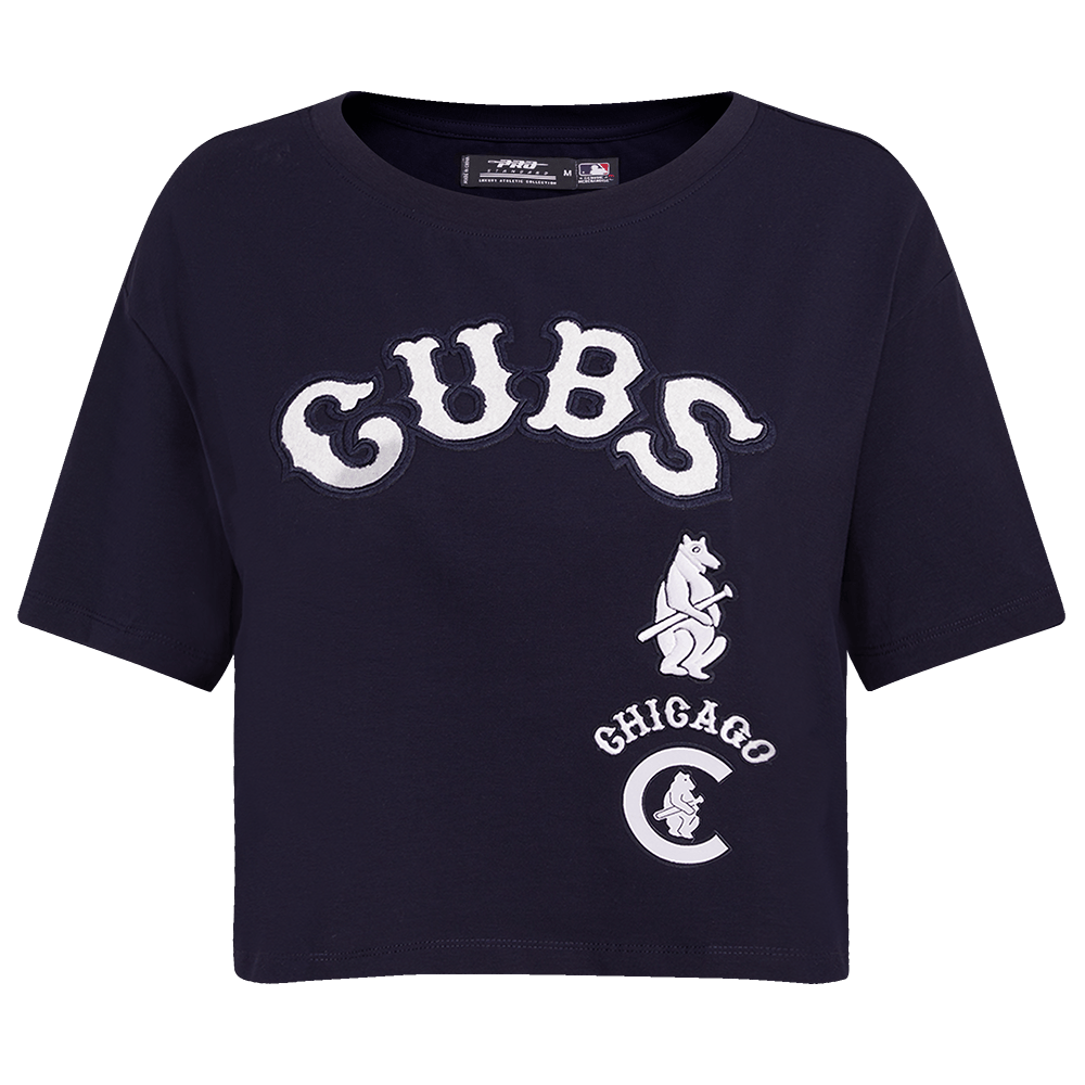 MLB CHICAGO CUBS RETRO CLASSIC WOMEN'S BOXY TOP (MIDNIGHT NAVY)