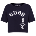 MLB CHICAGO CUBS RETRO CLASSIC WOMEN'S BOXY TOP (MIDNIGHT NAVY)