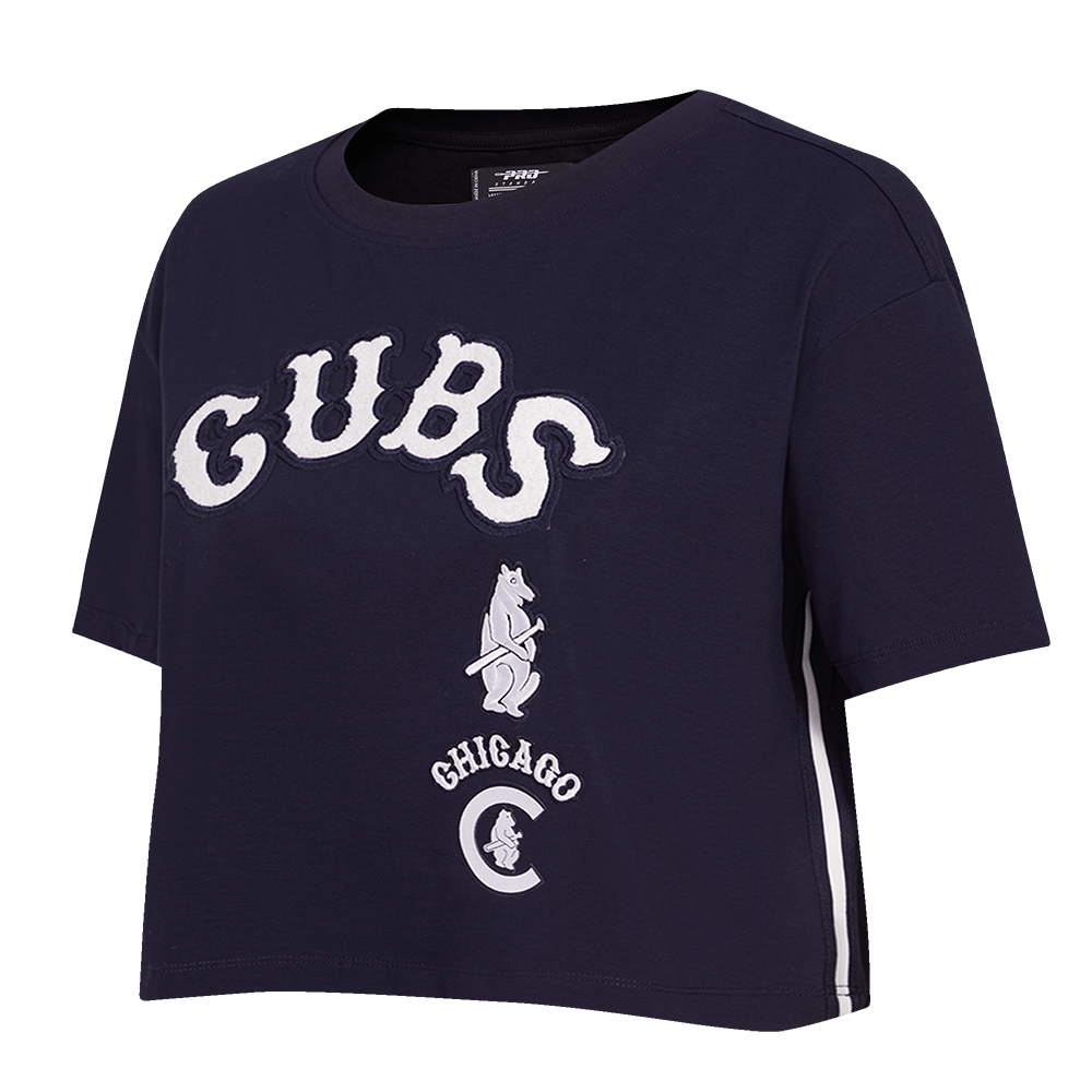 MLB CHICAGO CUBS RETRO CLASSIC WOMEN'S BOXY TOP (MIDNIGHT NAVY)