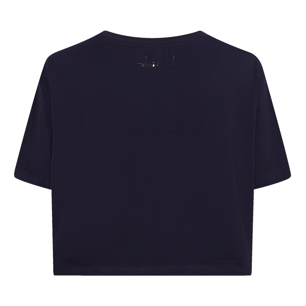 MLB CHICAGO CUBS RETRO CLASSIC WOMEN'S BOXY TOP (MIDNIGHT NAVY)