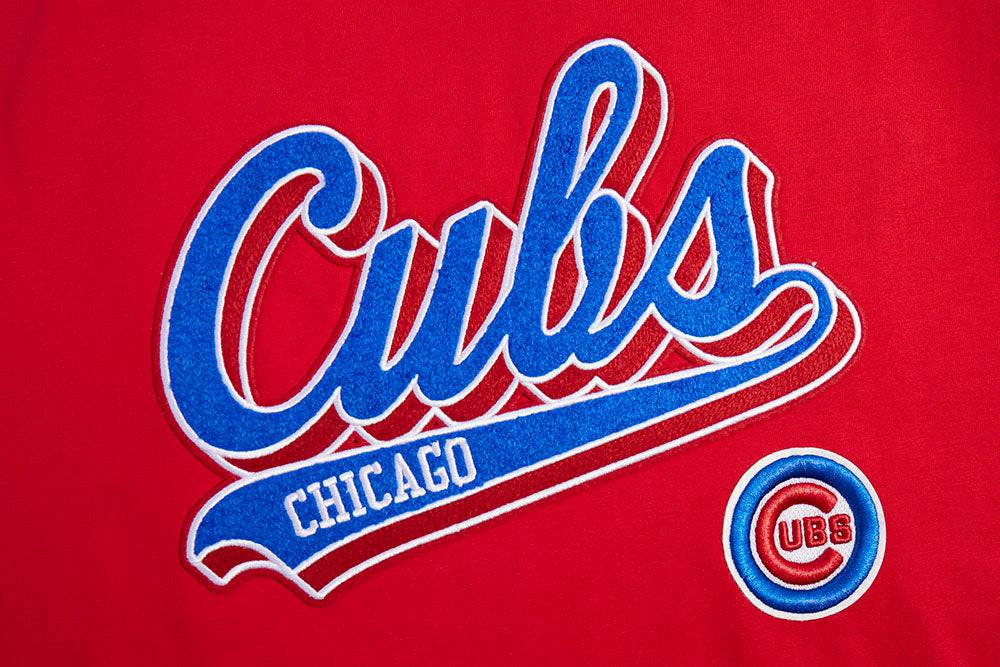 MLB CHICAGO CUBS SCRIPT TAIL WOMEN'S BOYFRIEND TOP (RED)