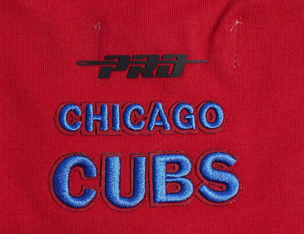 MLB CHICAGO CUBS SCRIPT TAIL WOMEN'S BOYFRIEND TOP (RED)