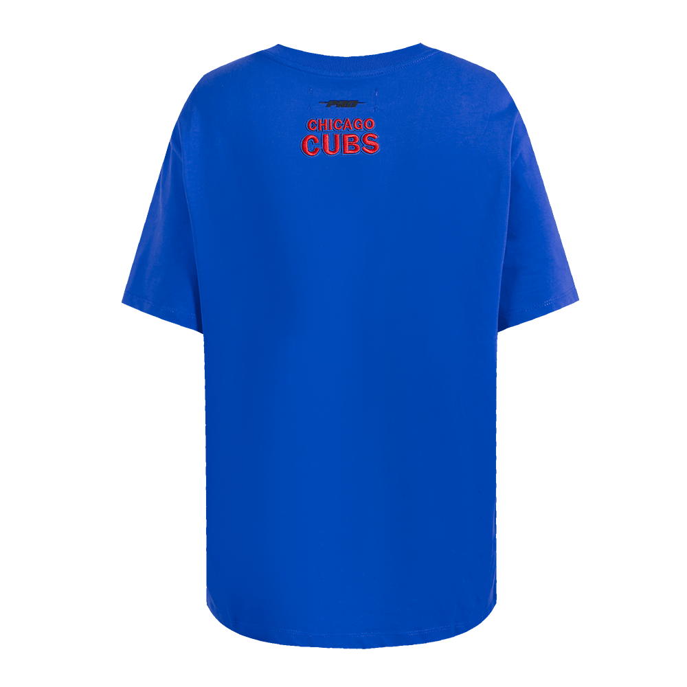 MLB CHICAGO CUBS SCRIPT TAIL WOMEN'S BOYFRIEND TOP (ROYAL BLUE)