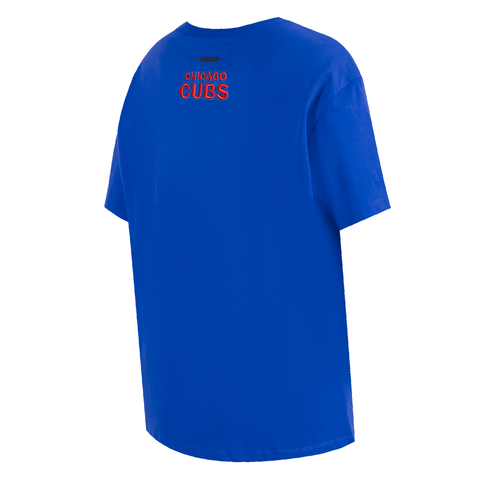 MLB CHICAGO CUBS SCRIPT TAIL WOMEN'S BOYFRIEND TOP (ROYAL BLUE)