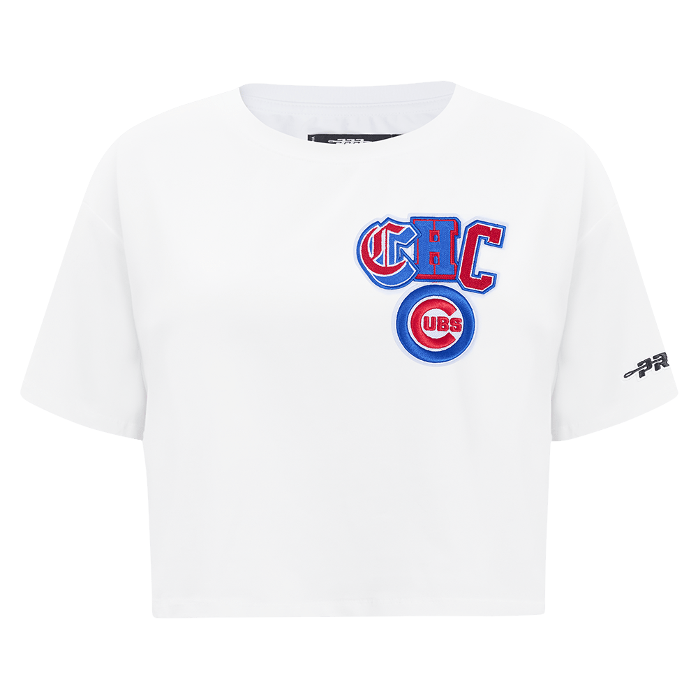 MLB CHICAGO CUBS CITY RANSOM WOMEN'S SJ BOXY TEE (WHITE)