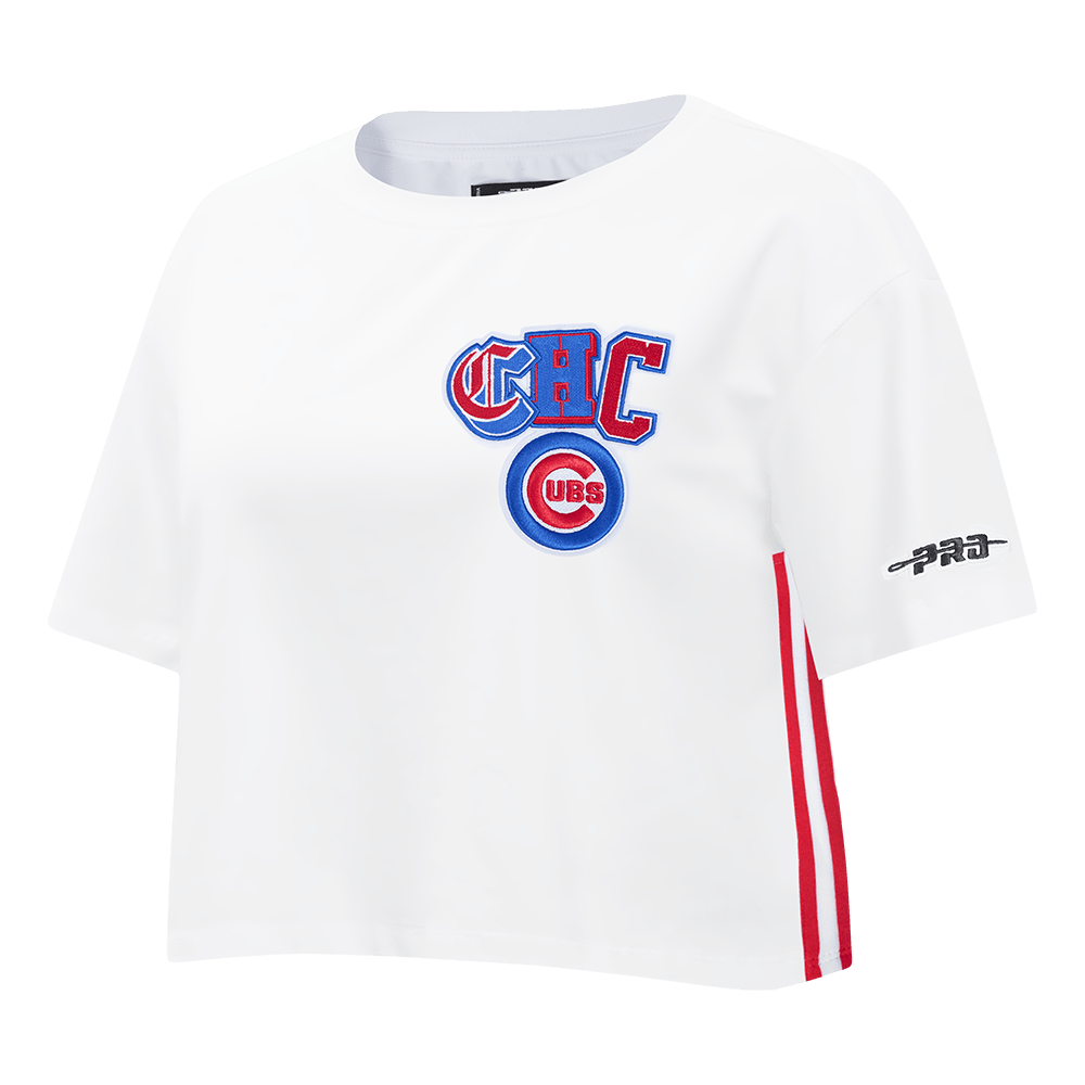 MLB CHICAGO CUBS CITY RANSOM WOMEN'S SJ BOXY TEE (WHITE)