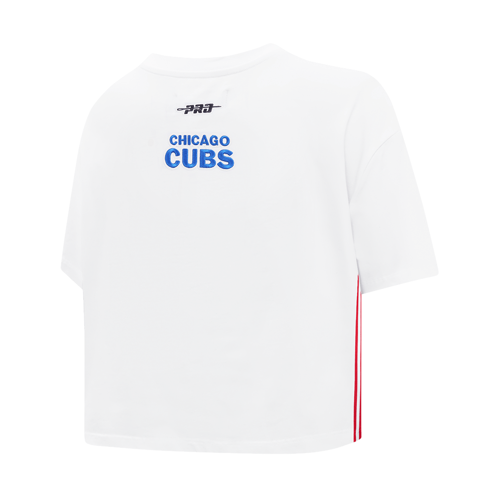 MLB CHICAGO CUBS CITY RANSOM WOMEN'S SJ BOXY TEE (WHITE)