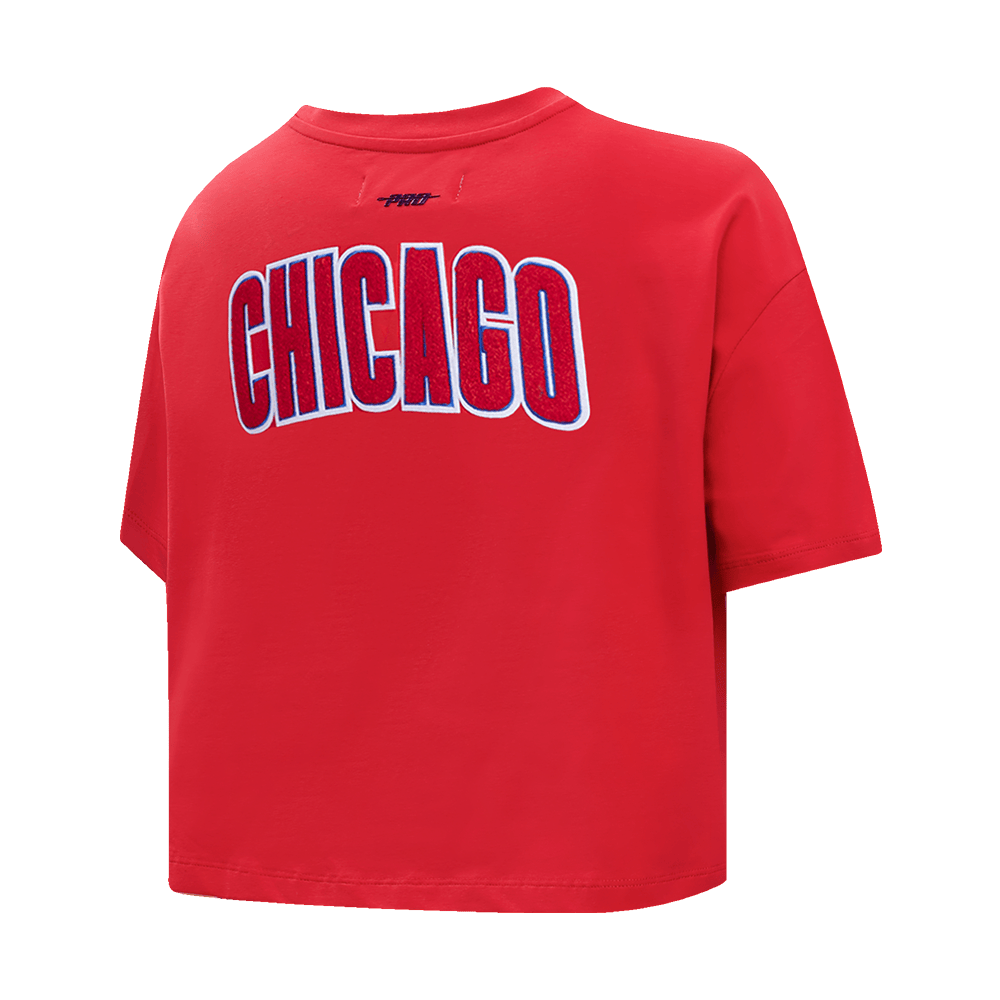 MLB CHICAGO CUBS CLASSIC WOMEN'S BOXY TOP (RED)
