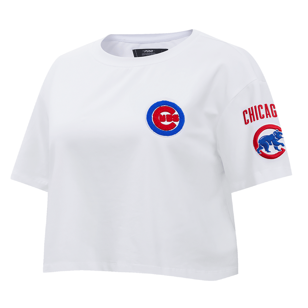 MLB CHICAGO CUBS CLASSIC WOMEN'S BOXY TOP (WHITE)