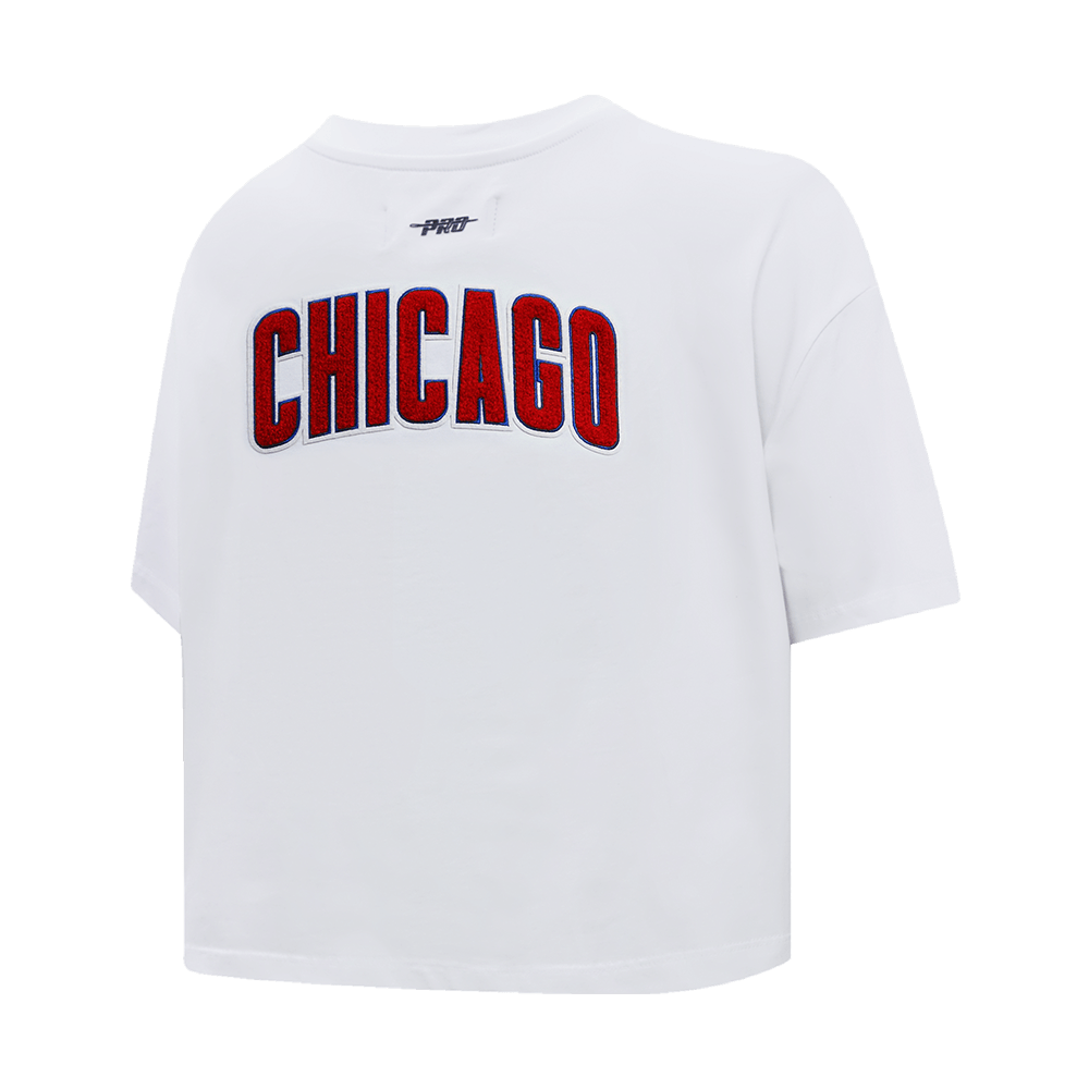MLB CHICAGO CUBS CLASSIC WOMEN'S BOXY TOP (WHITE)