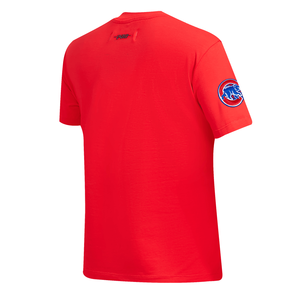 TOP CLÁSICO DE MANGA CORTA AJUSTADO PARA MUJER MLB CHICAGO CUBS (ROJO)