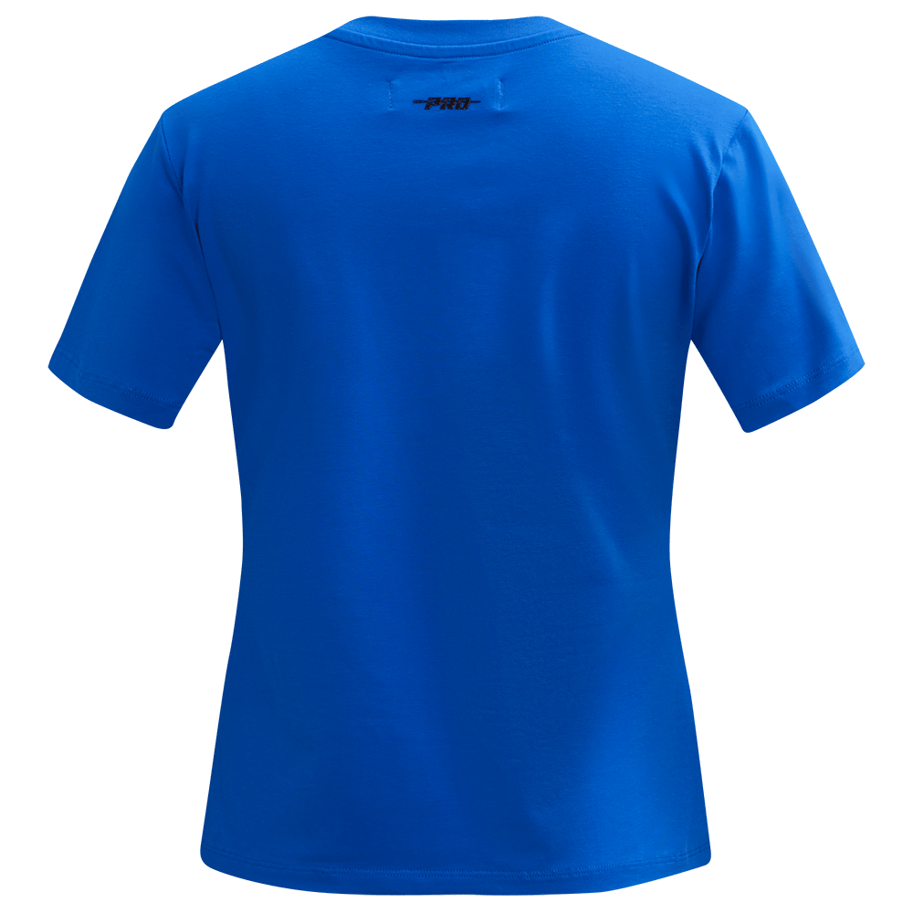 TOP MUJER MLB CHICAGO CUBS CLASSIC DE MANGA CORTA, JERSEY SIMPLE Y CORTE AJUSTADO (AZUL REAL)