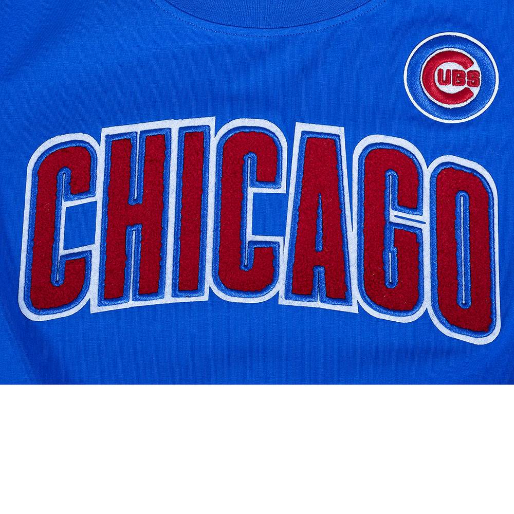 MLB CHICAGO CUBS CLASSIC SHORT SLEEVE WOMEN'S SINGLE JERSEY SLIM FIT TOP (ROYAL BLUE)