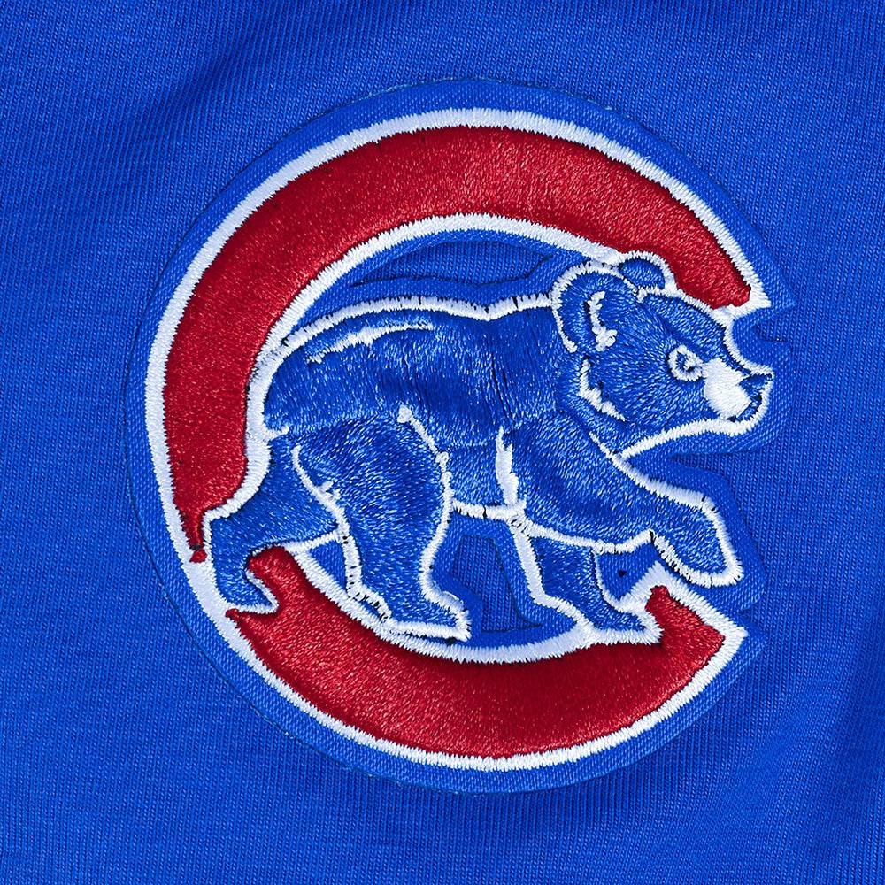 MLB CHICAGO CUBS CLASSIC SHORT SLEEVE WOMEN'S SINGLE JERSEY SLIM FIT TOP (ROYAL BLUE)