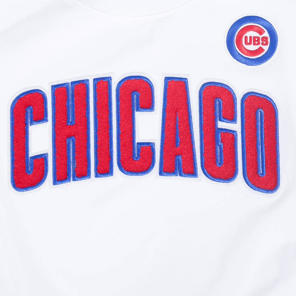 TOP CLÁSICO DE MANGA CORTA AJUSTADO PARA MUJER MLB CHICAGO CUBS (BLANCO)