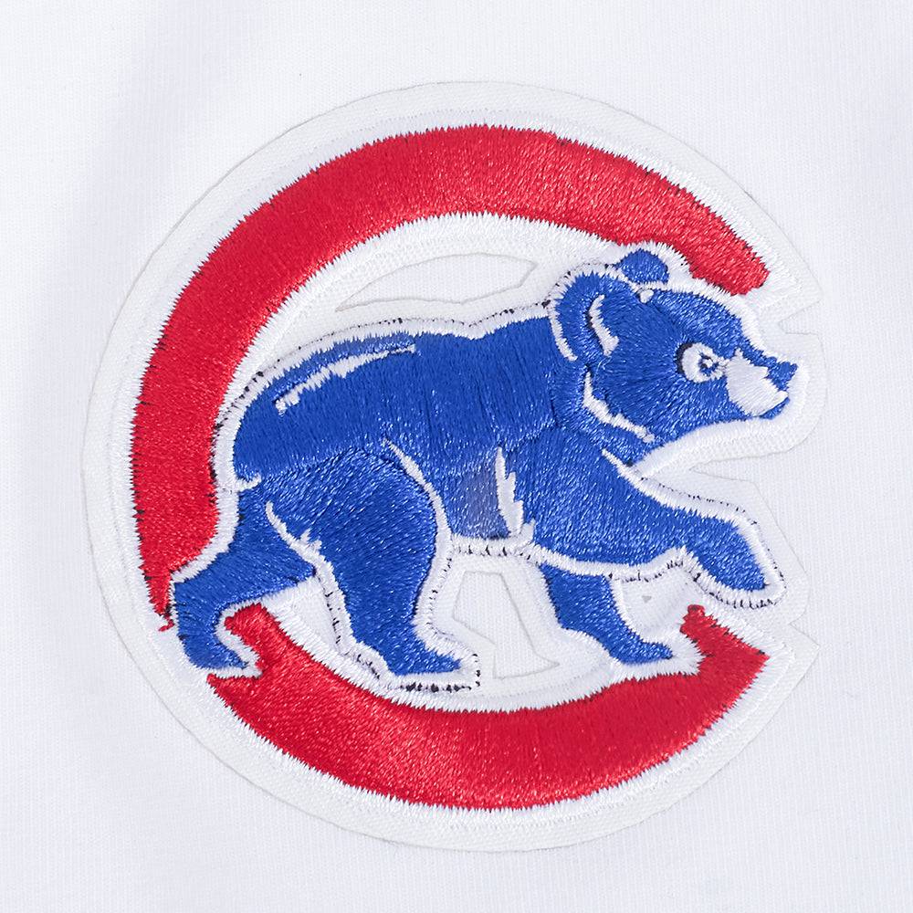 TOP CLÁSICO DE MANGA CORTA AJUSTADO PARA MUJER MLB CHICAGO CUBS (BLANCO)