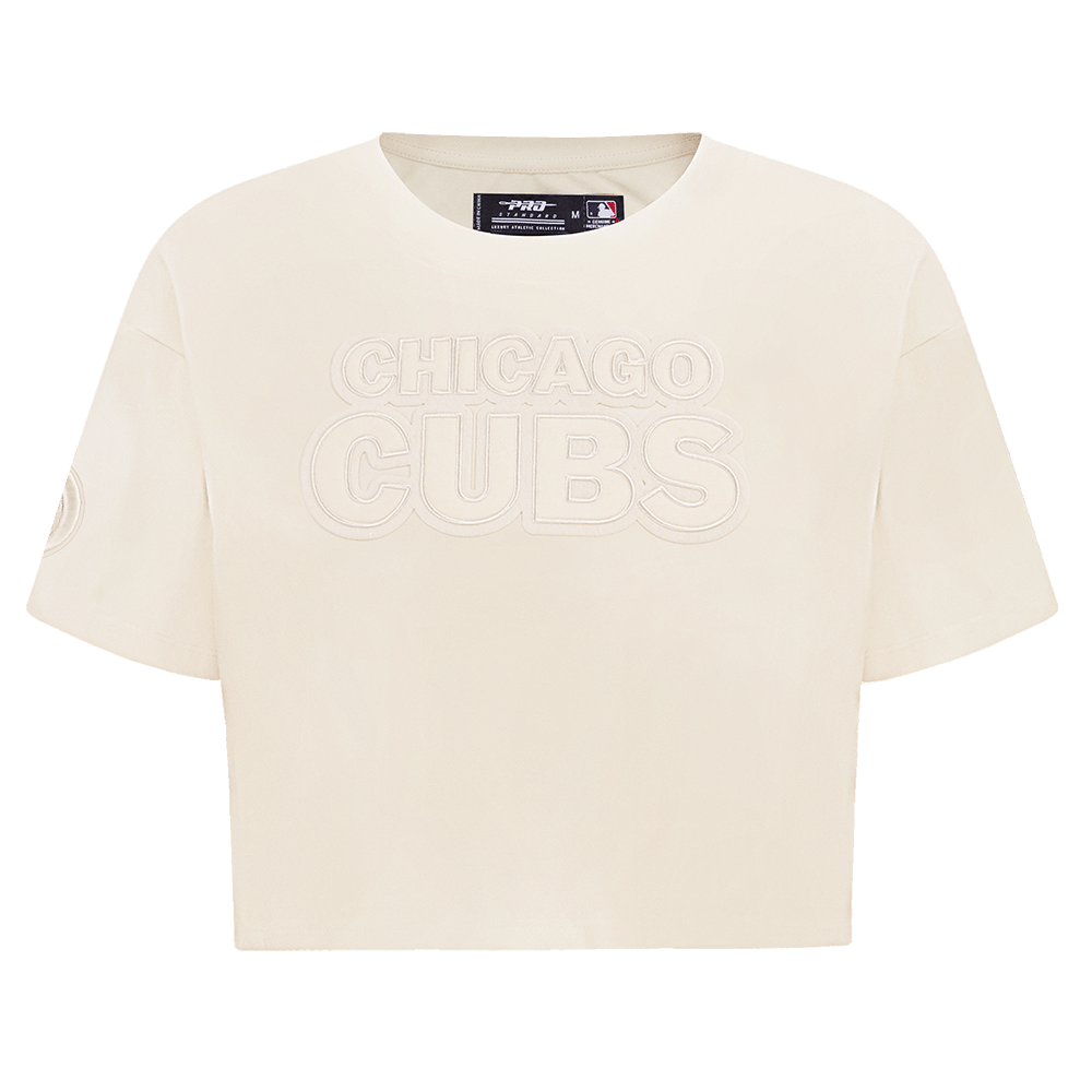 MLB CHICAGO CUBS NEUTRAL WOMEN'S BOXY TOP (EGGSHELL)