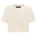 MLB CHICAGO CUBS NEUTRAL WOMEN'S BOXY TOP (EGGSHELL)