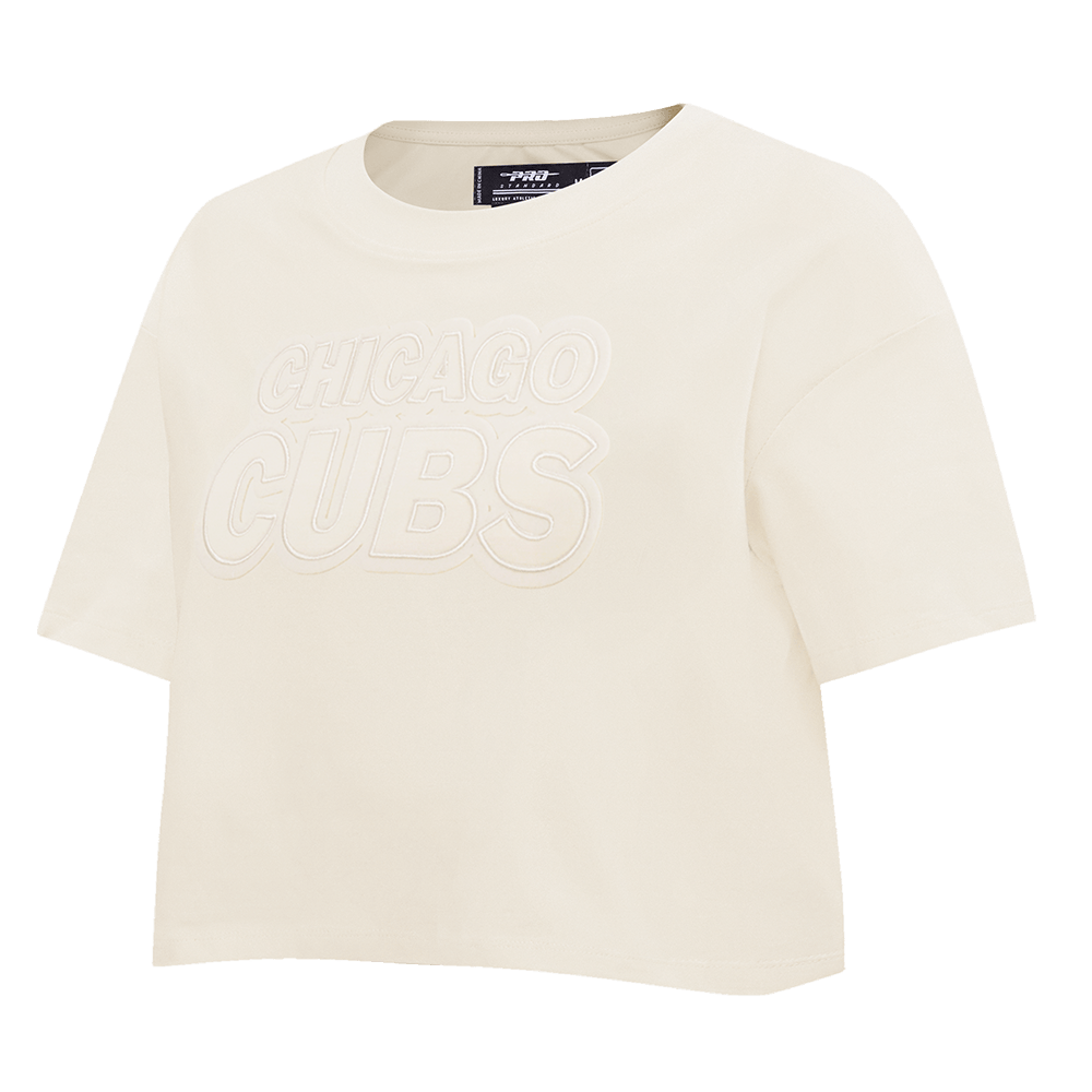 MLB CHICAGO CUBS NEUTRAL WOMEN'S BOXY TOP (EGGSHELL)