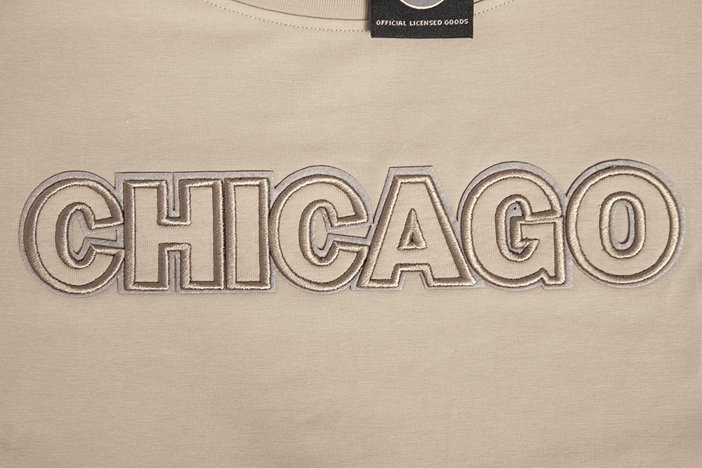 MLB CHICAGO CUBS NEUTRAL WOMEN'S BOXY TOP (TAUPE)