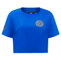 MLB CHICAGO CUBS VARSITY BLUES WOMEN'S BOXY TOP (ROYAL BLUE)