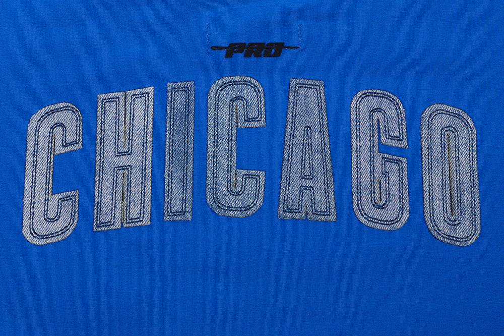 MLB CHICAGO CUBS VARSITY BLUES WOMEN'S BOXY TOP (ROYAL BLUE)