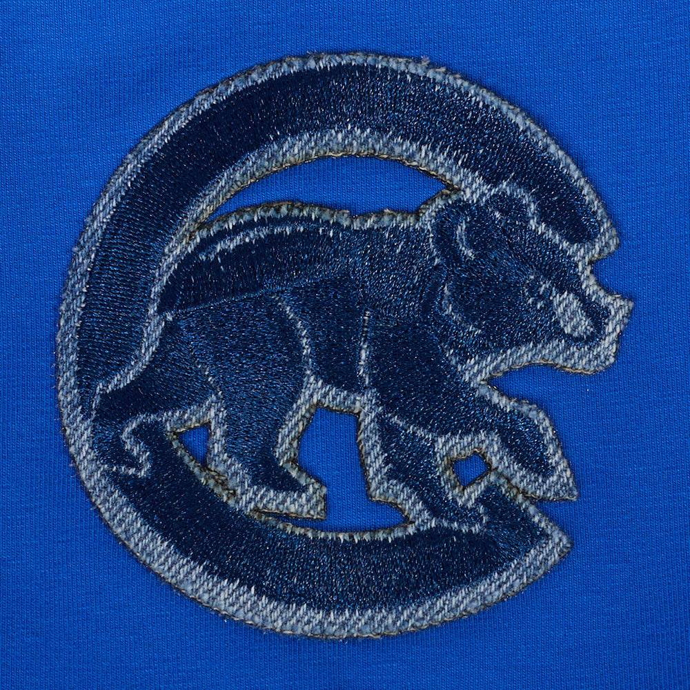 MLB CHICAGO CUBS VARSITY BLUES WOMEN'S BOXY TOP (ROYAL BLUE)