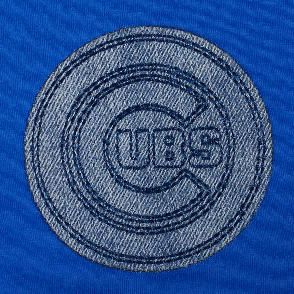 MLB CHICAGO CUBS VARSITY BLUES WOMEN'S BOXY TOP (ROYAL BLUE)