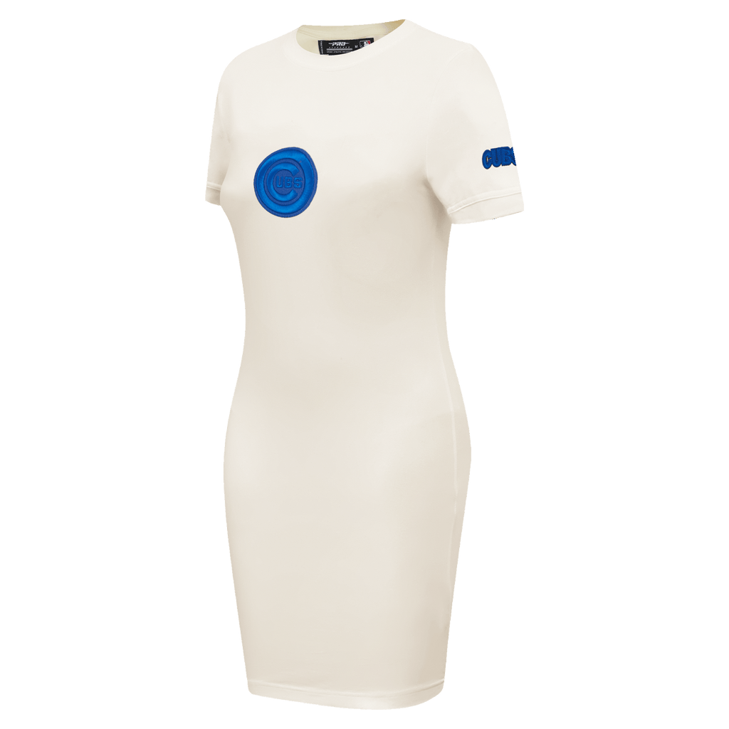 VESTIDO AJUSTADO TRIPLE TONAL PARA MUJER MLB CHICAGO CUBS (BLANCO HUESO)