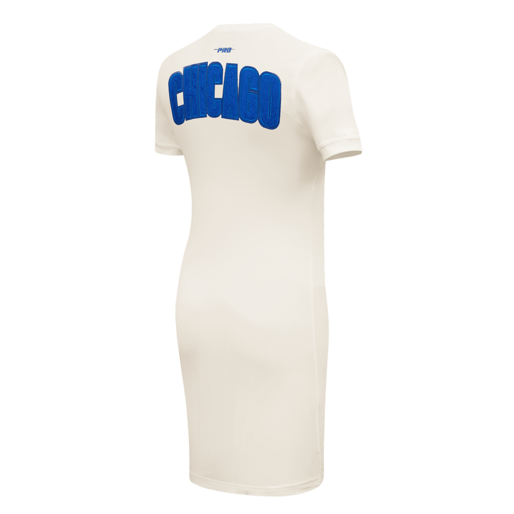 VESTIDO AJUSTADO TRIPLE TONAL PARA MUJER MLB CHICAGO CUBS (BLANCO HUESO)